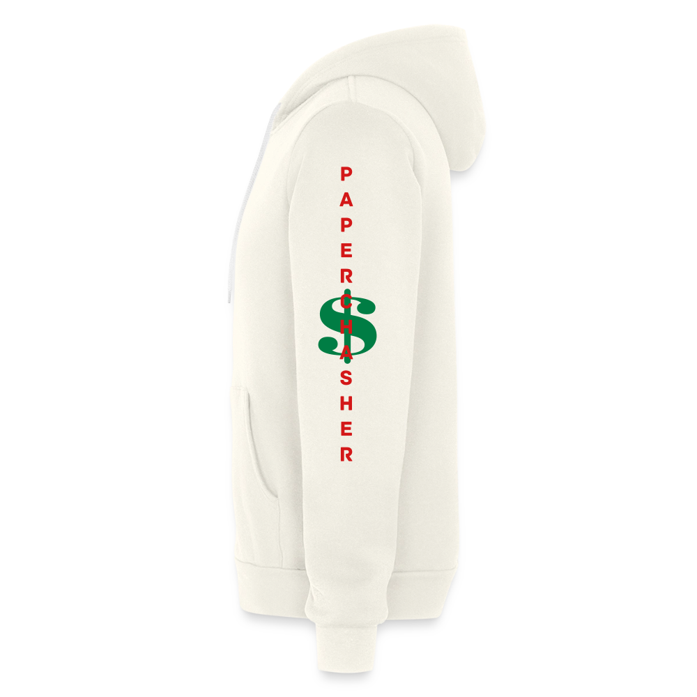 Unisex Full Zip Hoodie - vintage white