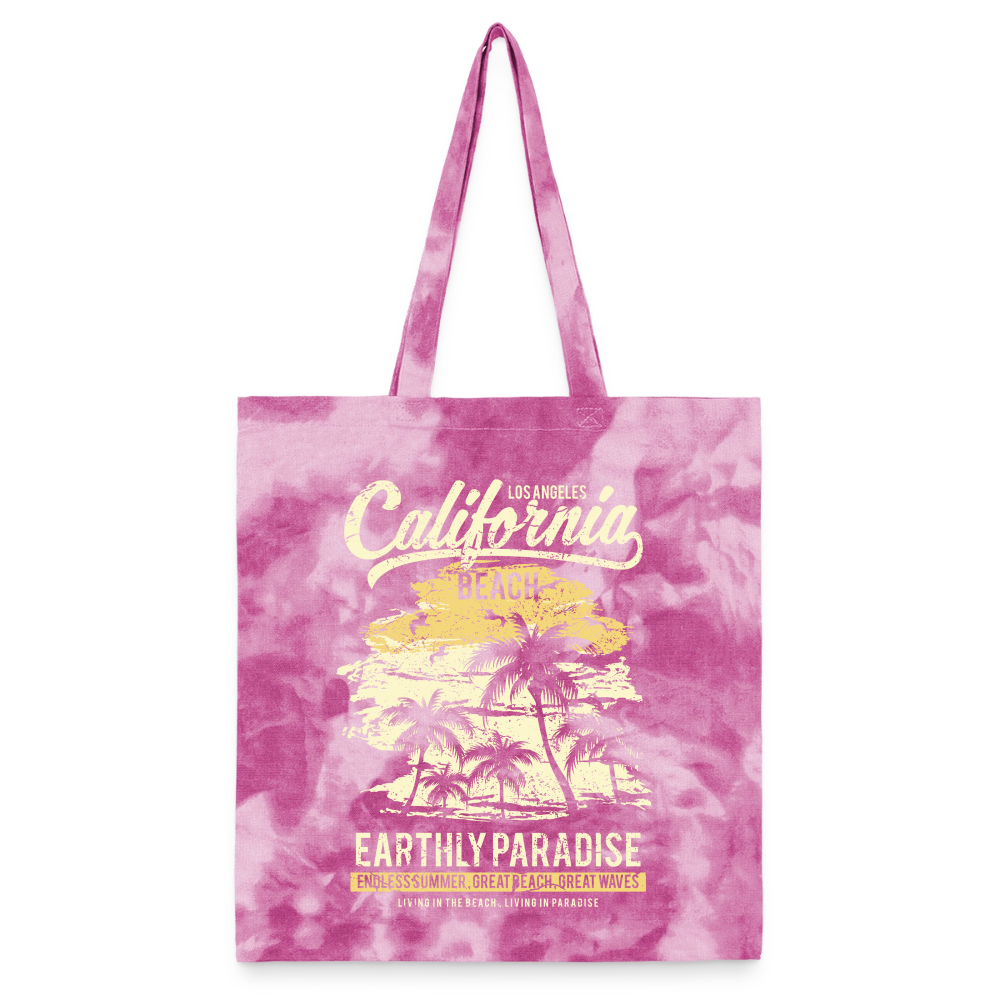Tie Dye Tote Bag - pink lady