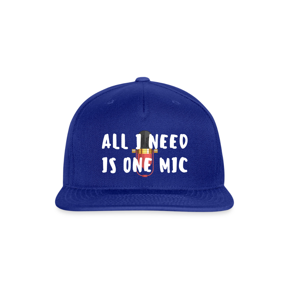 Snapback Baseball Cap - royal blue