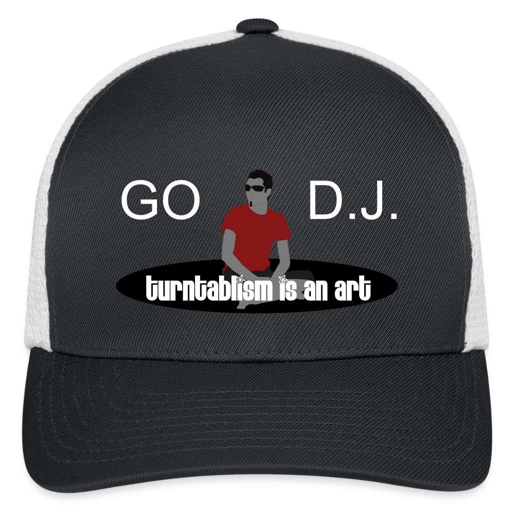 Flexfit Fitted Baseball Cap - dark gray/white