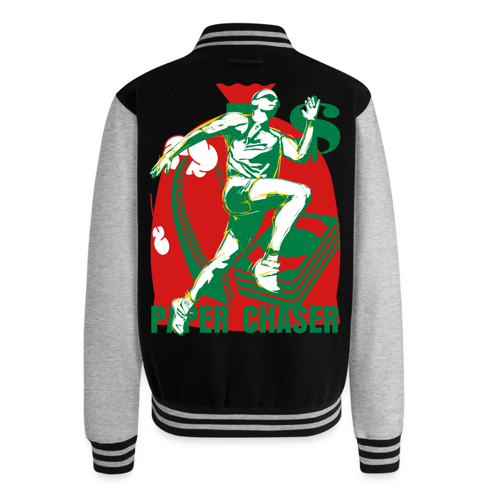 Unisex College Sweat Jacket - black/heather grey