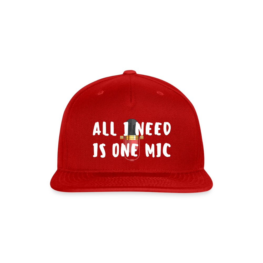 Snapback Baseball Cap - red