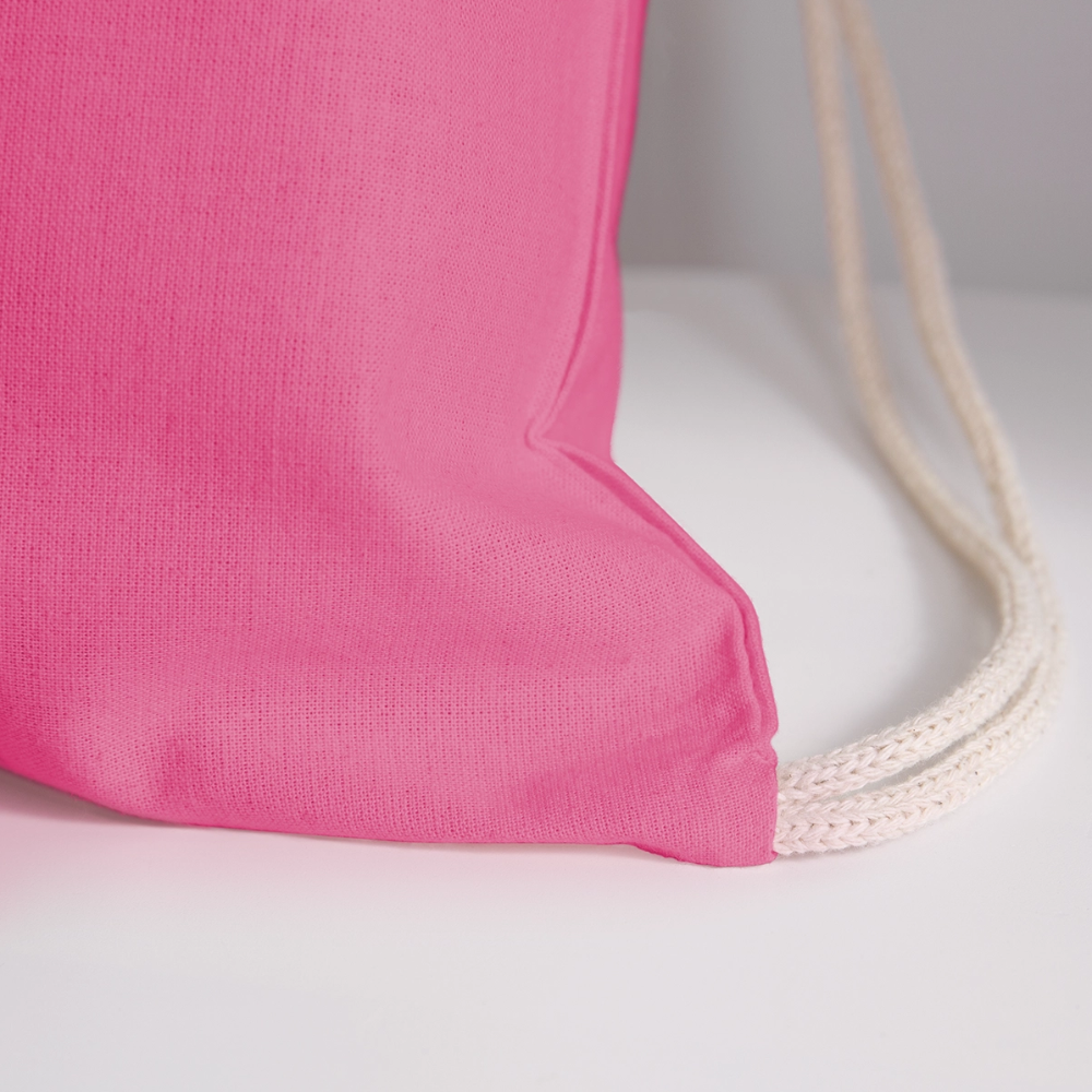 Cotton Drawstring Bag - pink