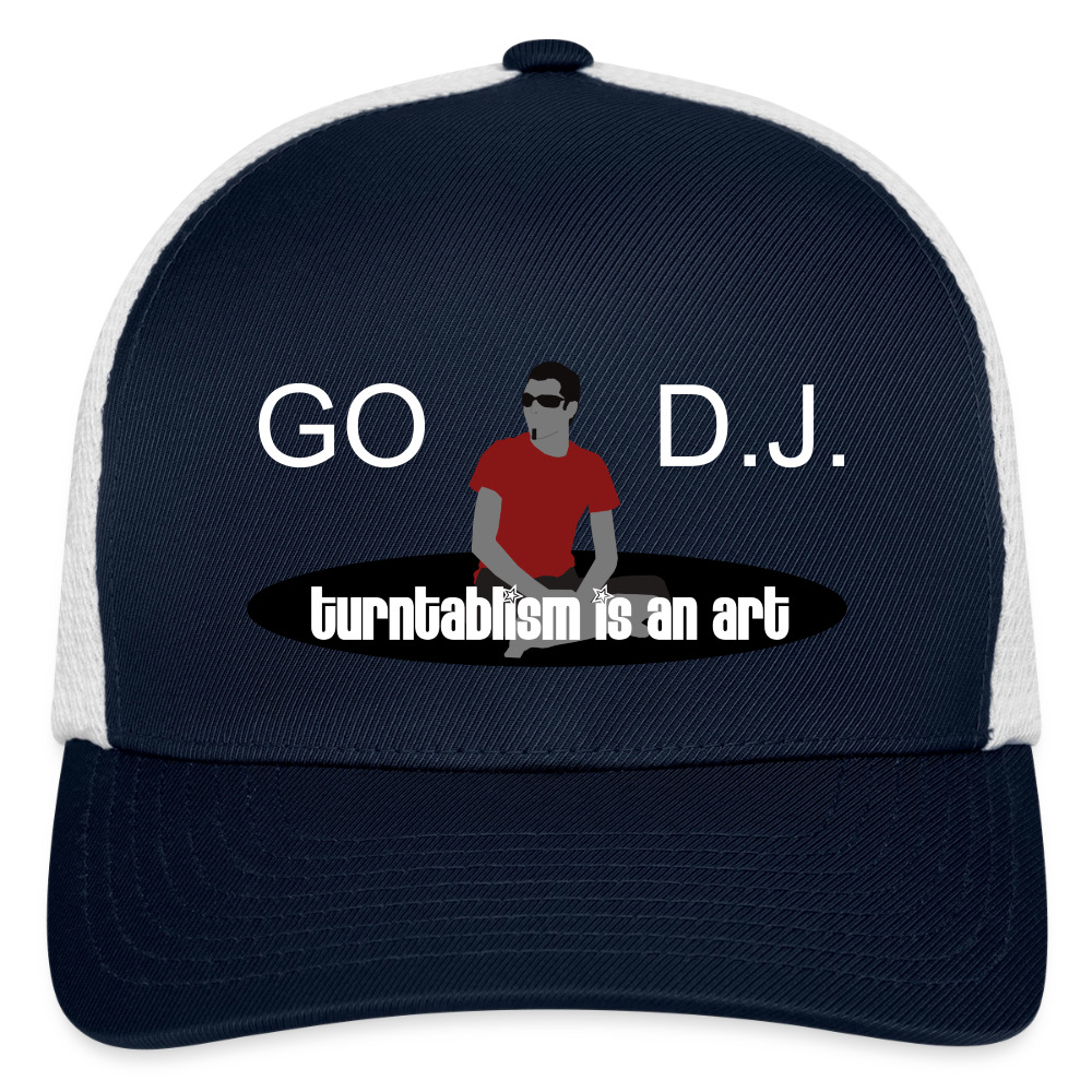 Flexfit Fitted Baseball Cap - navy/white