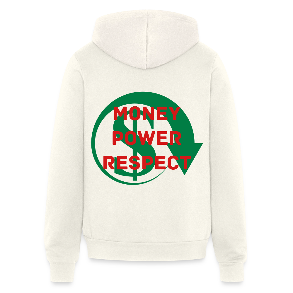 Unisex Full Zip Hoodie - vintage white