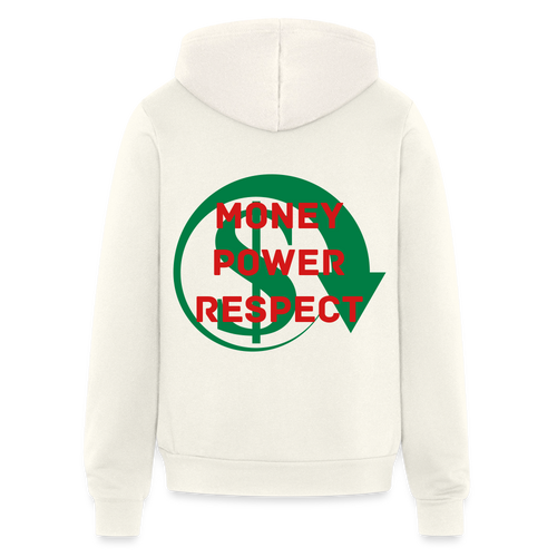 Unisex Full Zip Hoodie - vintage white