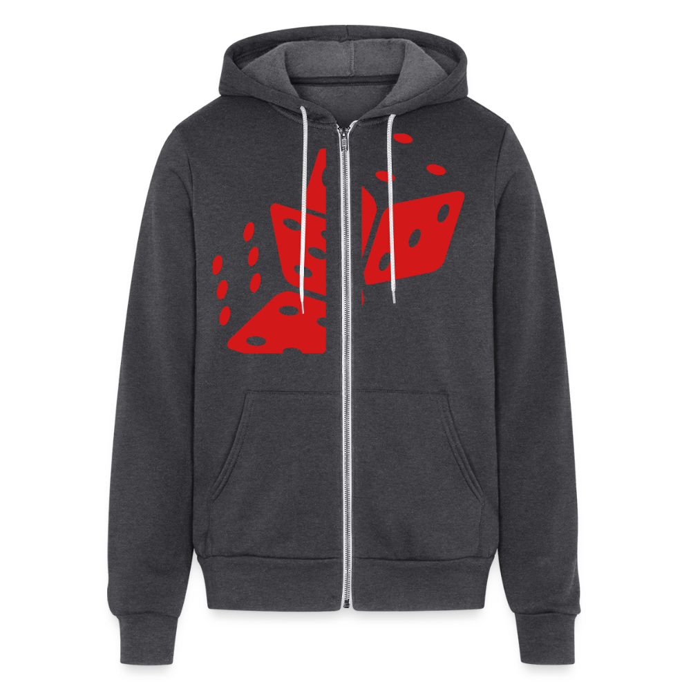 Unisex Full Zip Hoodie - charcoal grey