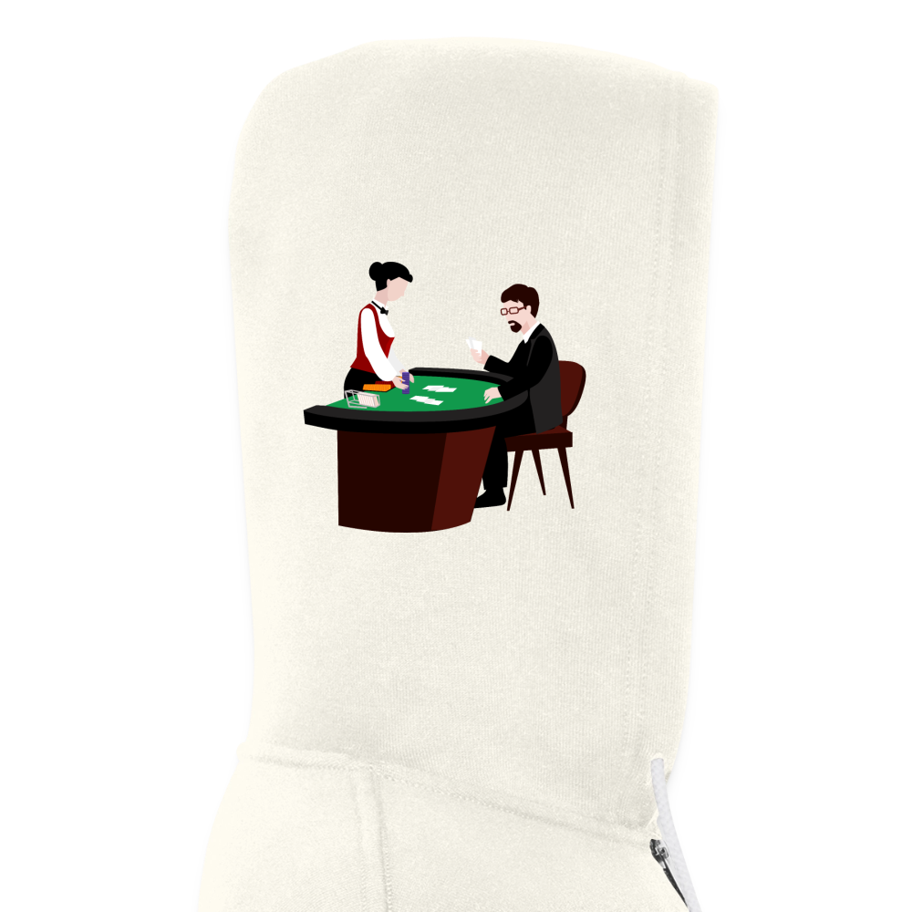 Unisex Full Zip Hoodie - vintage white