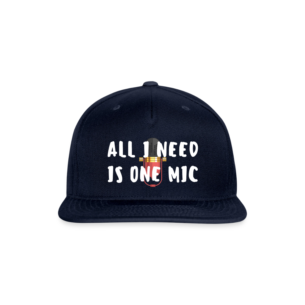 Snapback Baseball Cap - navy