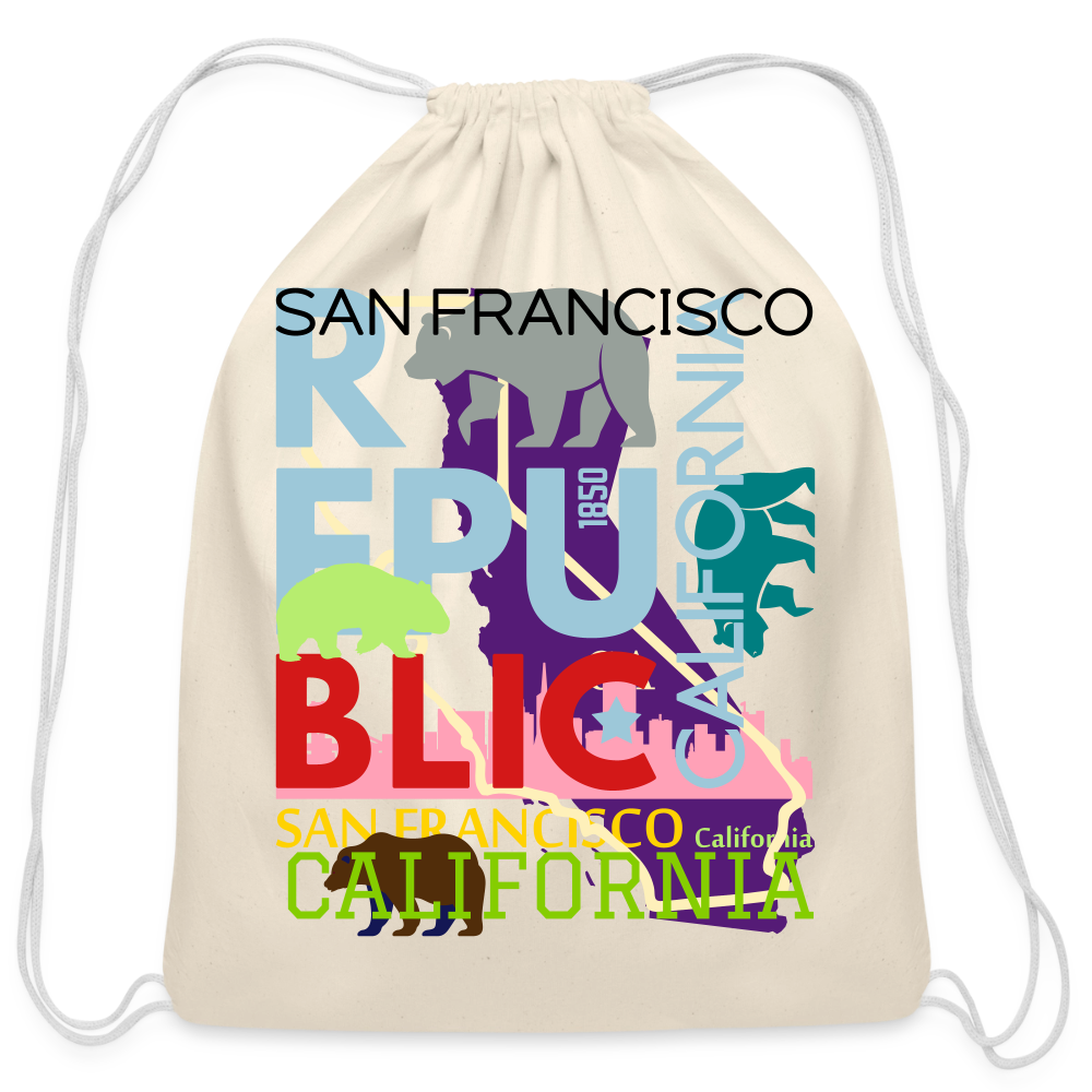 Cotton Drawstring Bag - natural