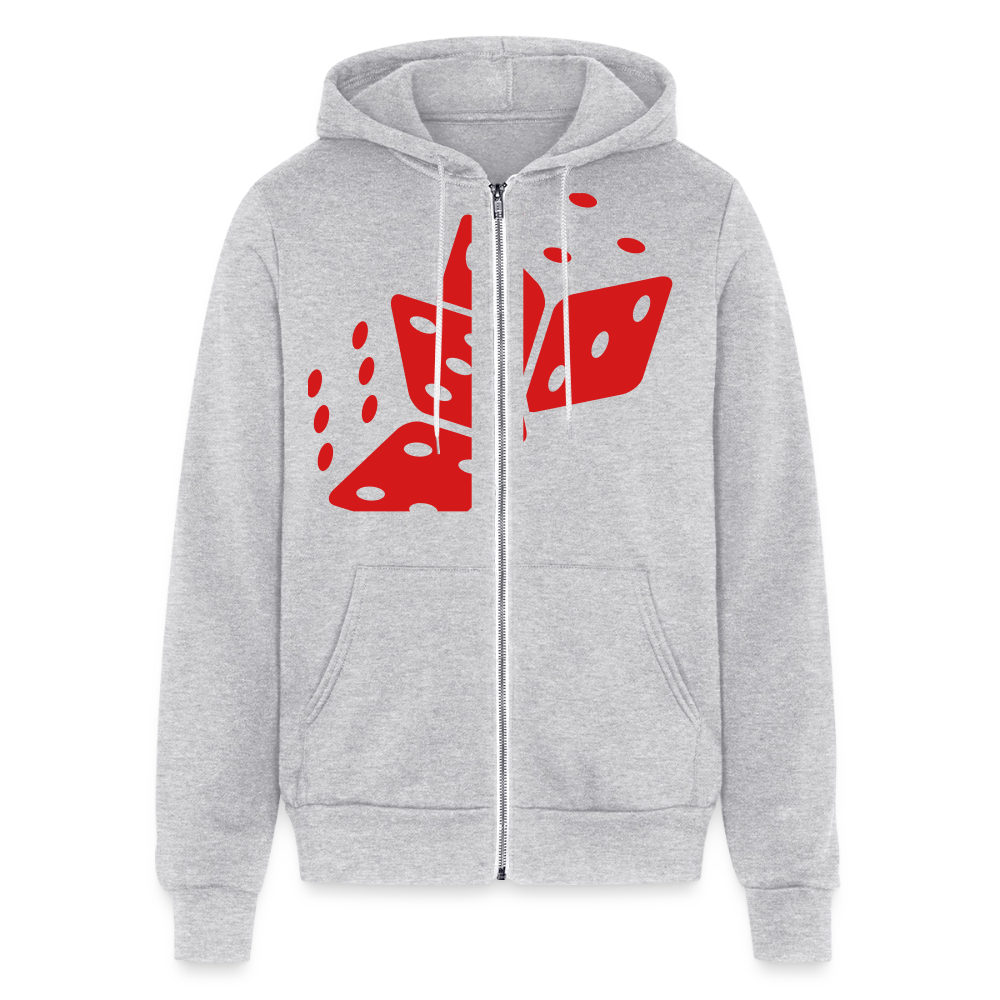 Unisex Full Zip Hoodie - heather gray