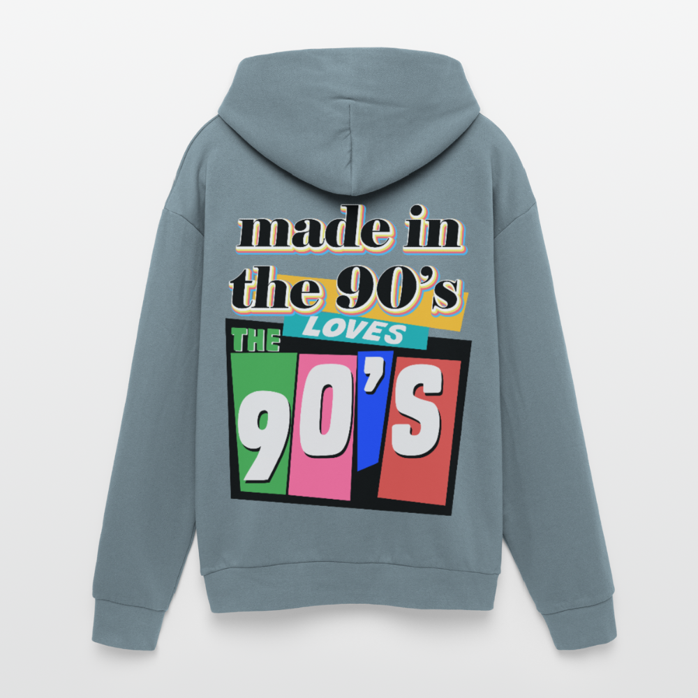 Oversized Hooded Sweatshirt - stone blue