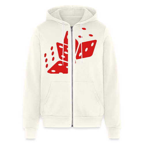 Unisex Full Zip Hoodie - vintage white