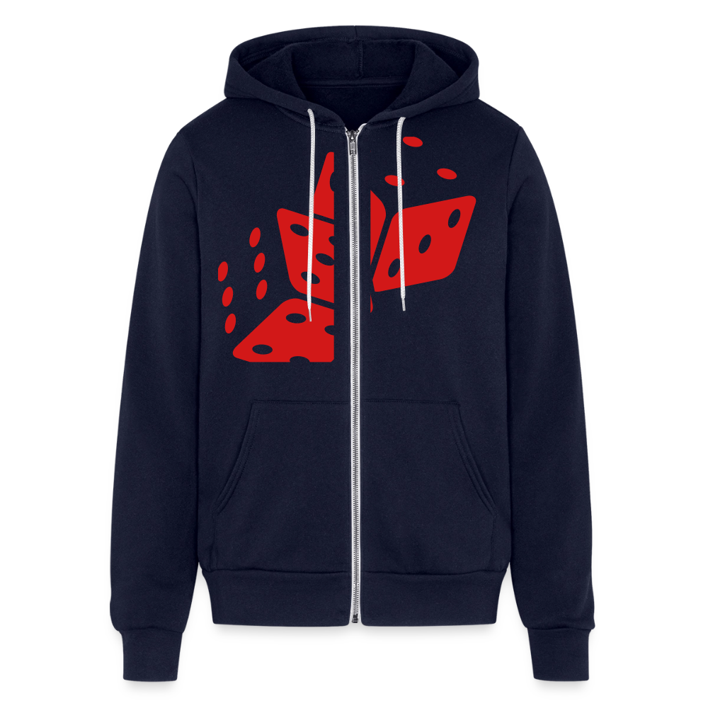 Unisex Full Zip Hoodie - navy