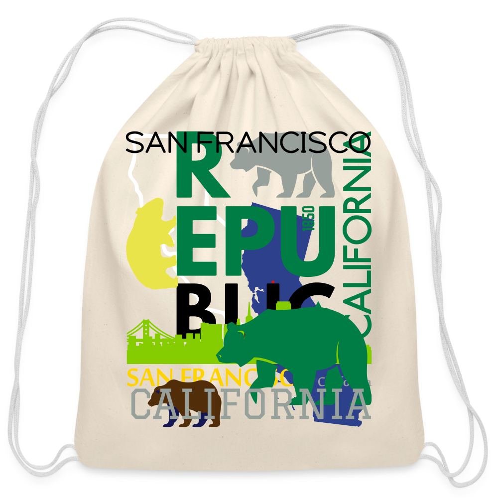 Cotton Drawstring Bag - natural