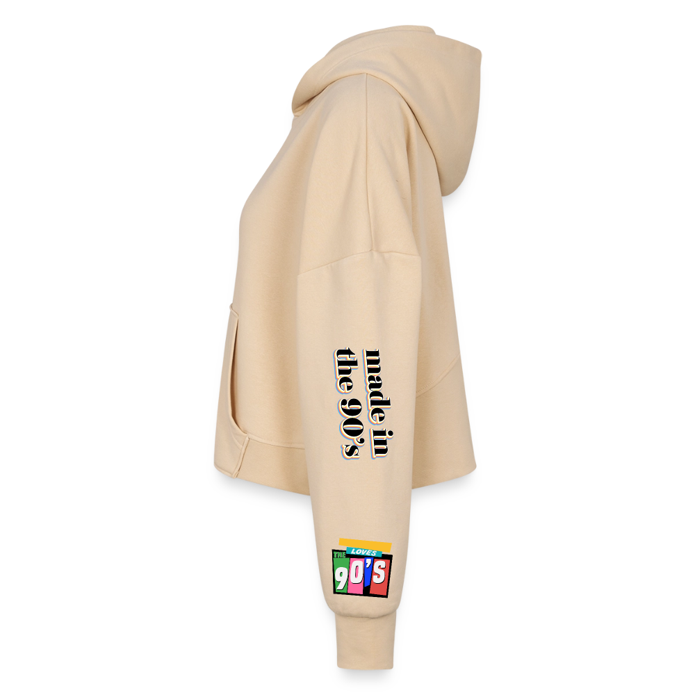 Women’s Cropped Hoodie & Jogger Short Set - nude