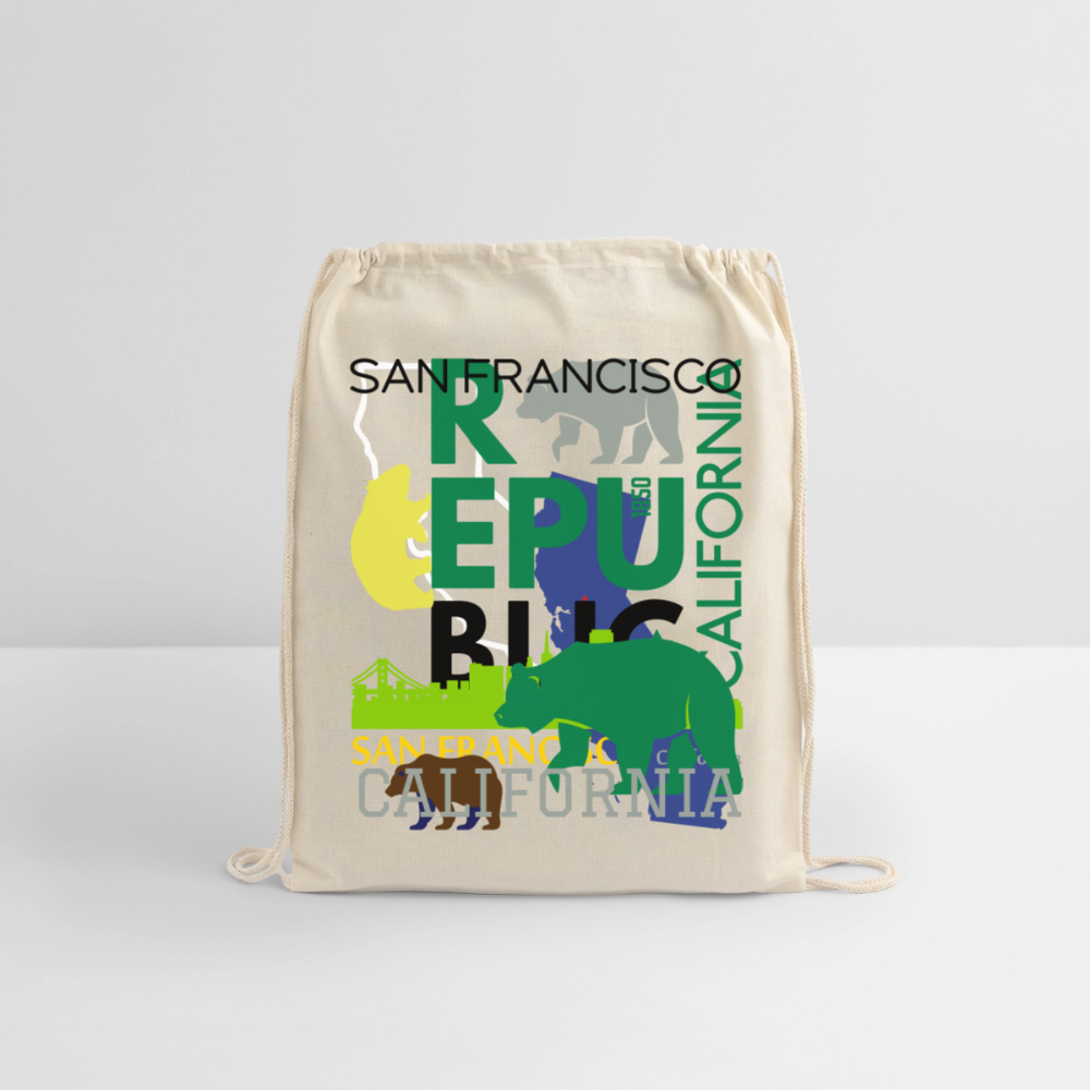 Cotton Drawstring Bag - natural