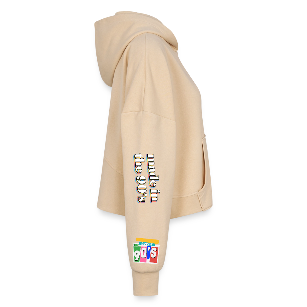 Women’s Cropped Hoodie & Jogger Short Set - nude