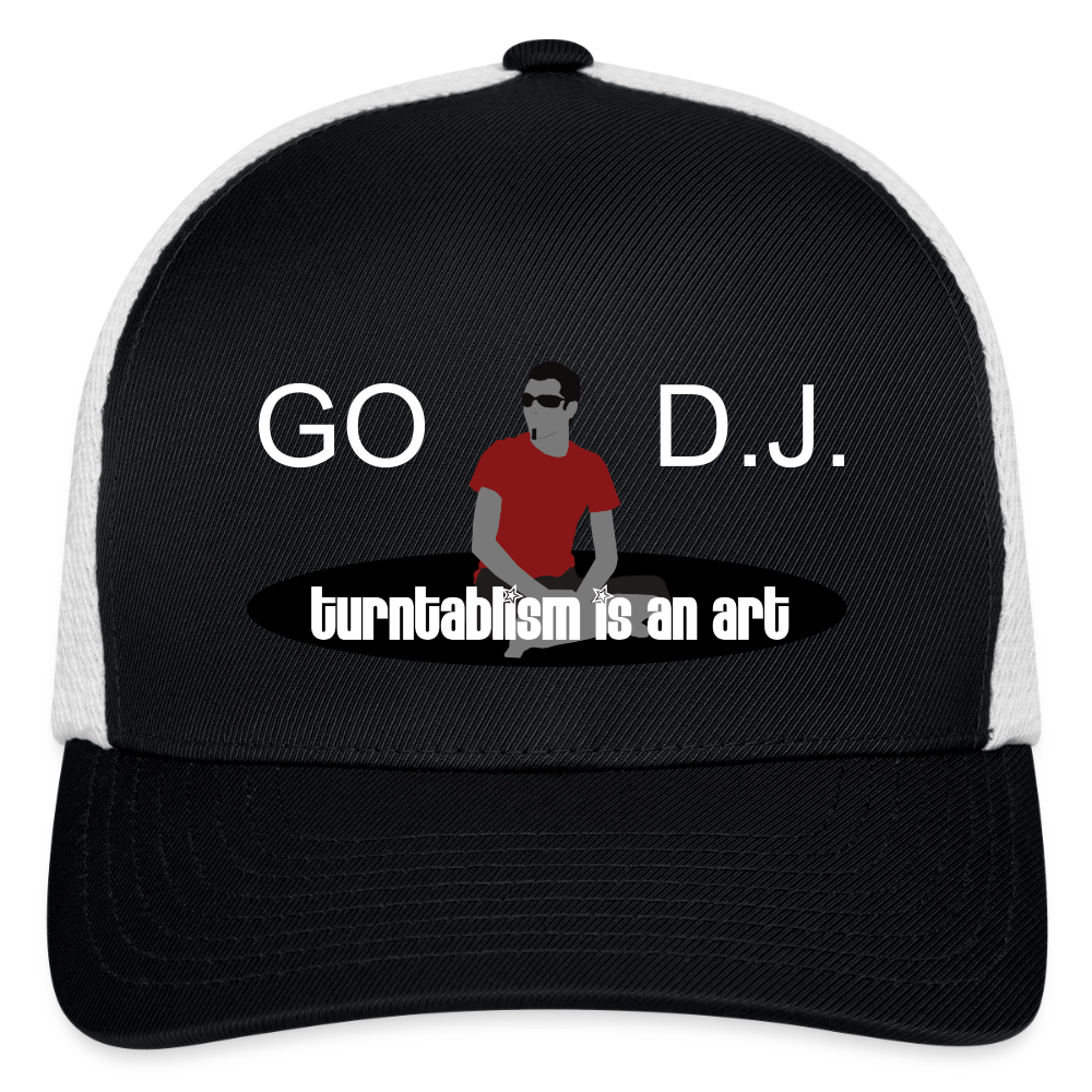 Flexfit Fitted Baseball Cap - black/white