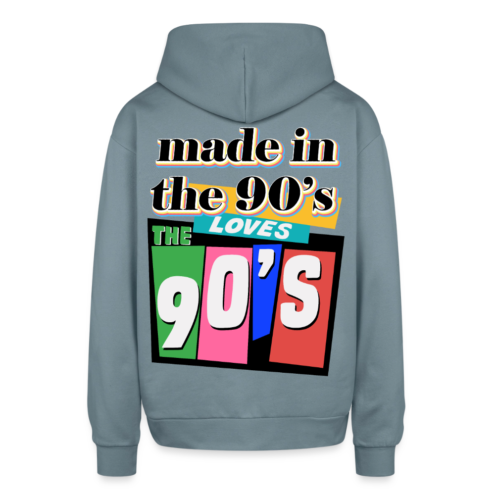 Oversized Hooded Sweatshirt - stone blue