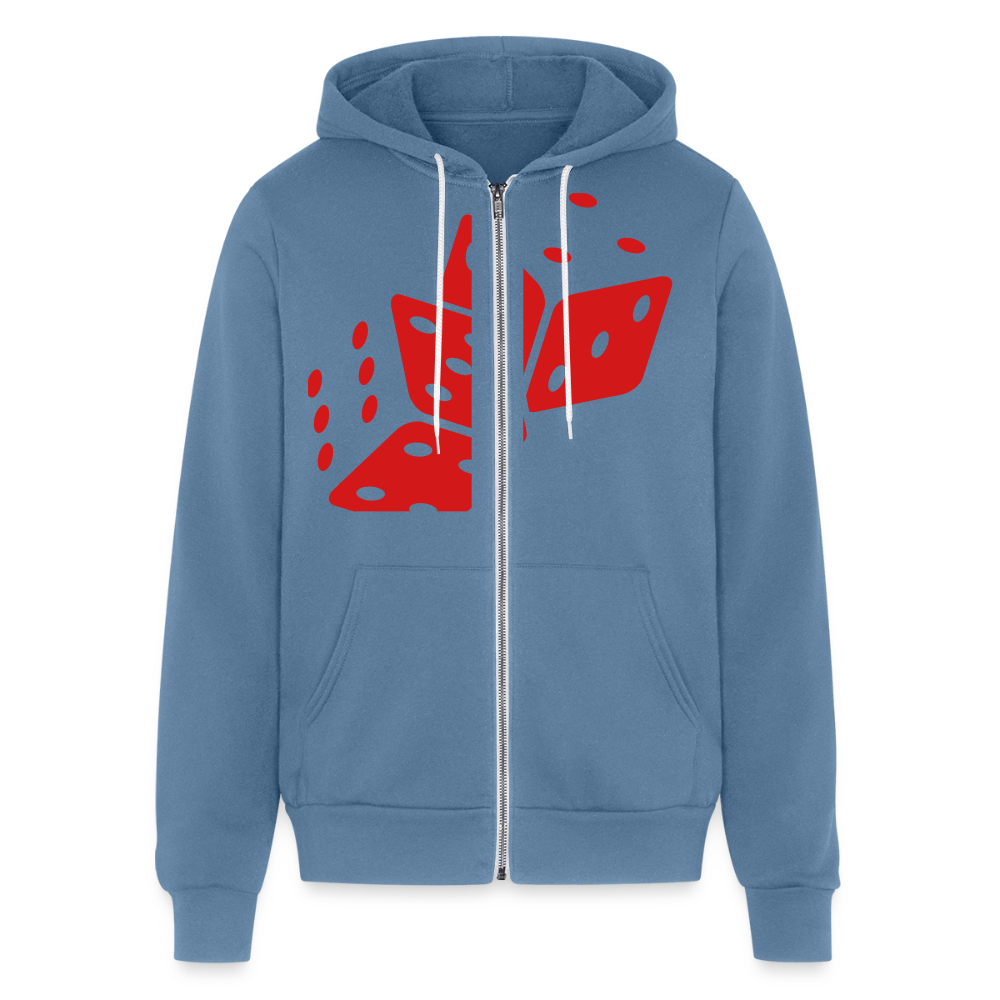 Unisex Full Zip Hoodie - steel blue