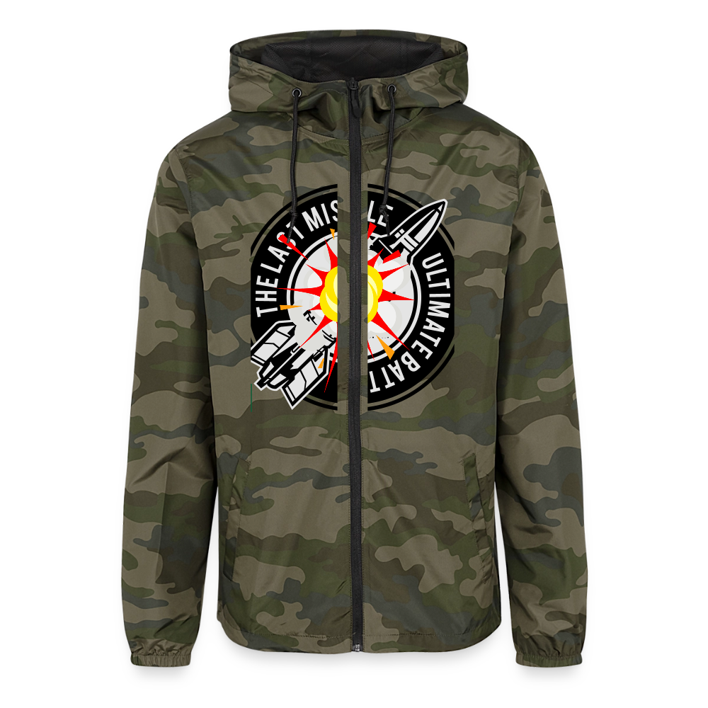 Unisex Lightweight Windbreaker Jacket - green camo