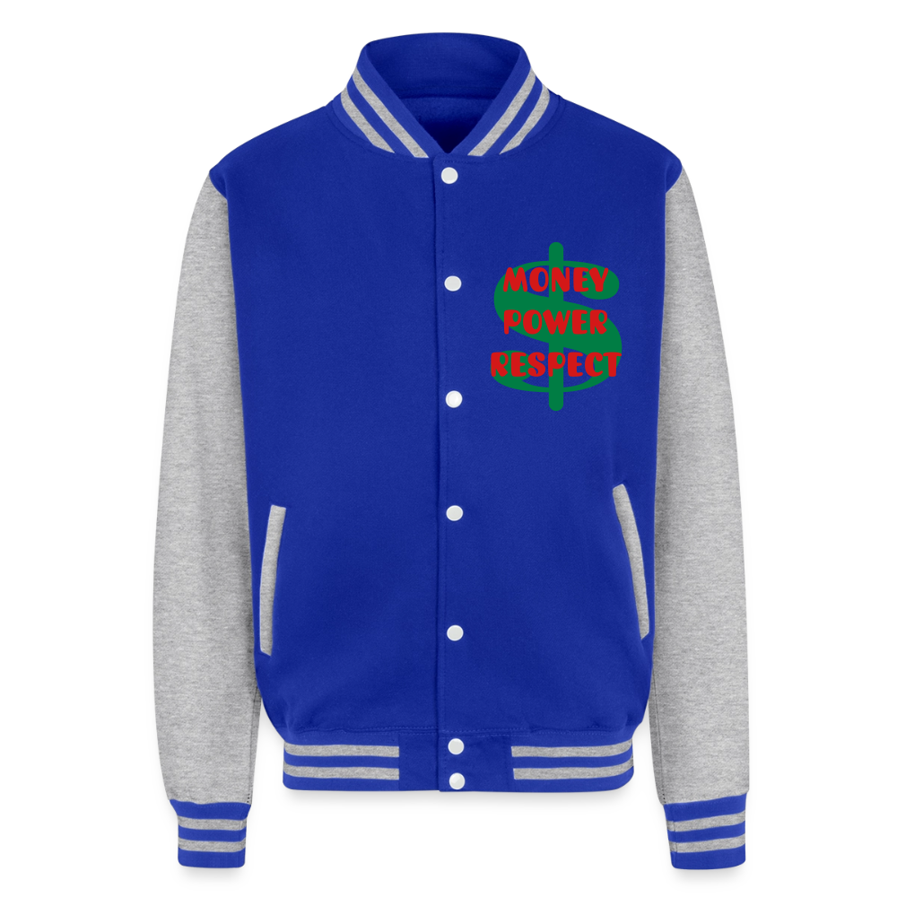 Unisex College Sweat Jacket - royal/heather grey