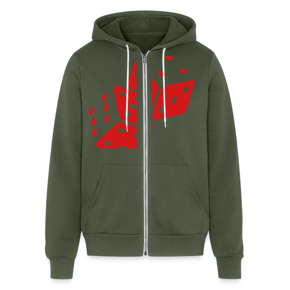 Unisex Full Zip Hoodie - military green