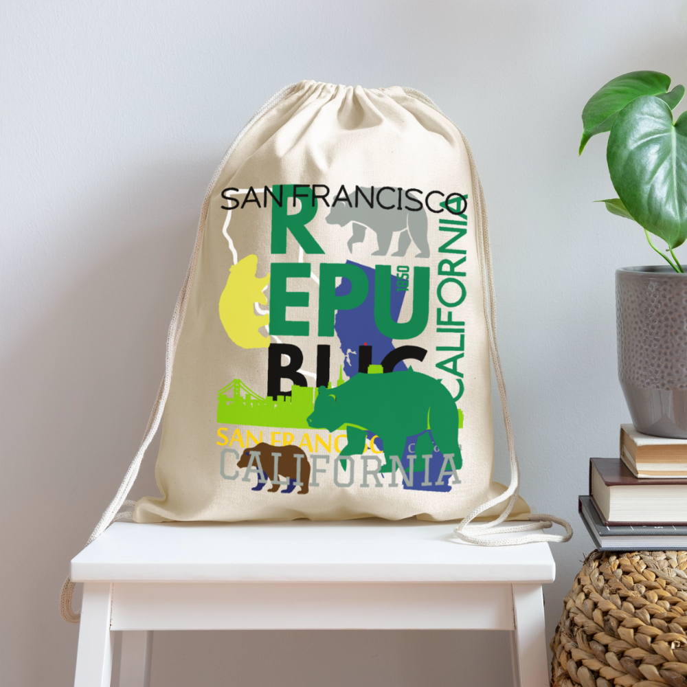 Cotton Drawstring Bag - natural