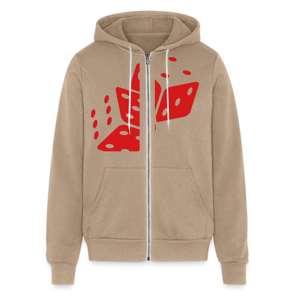 Unisex Full Zip Hoodie - tan