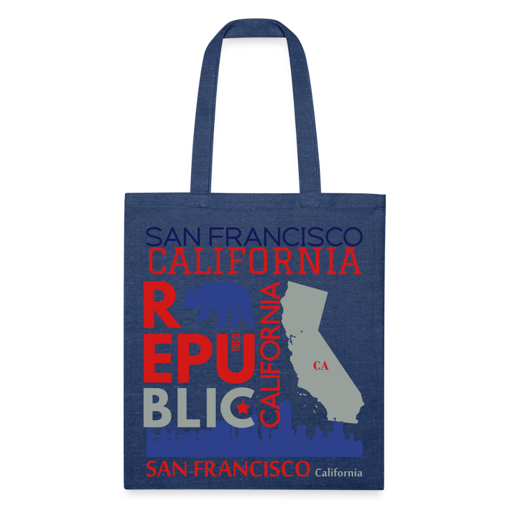 Recycled Tote Bag - heather navy